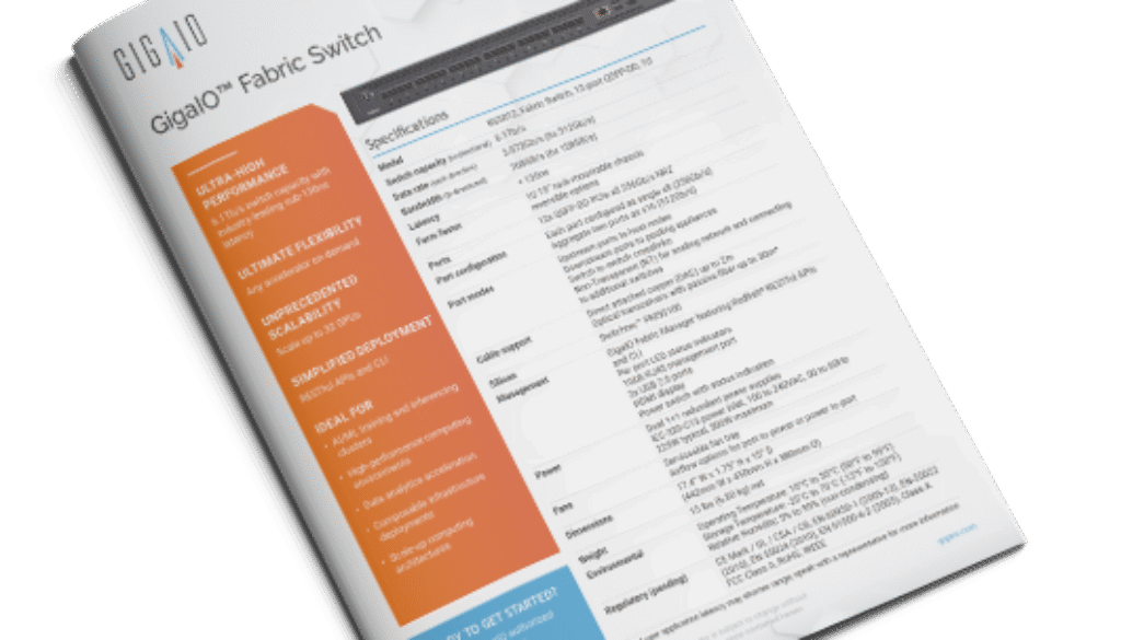 GigaIO Data Sheet for Fabric Switch