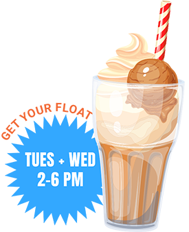 Get your float Tues & Wed, 2-6pm
